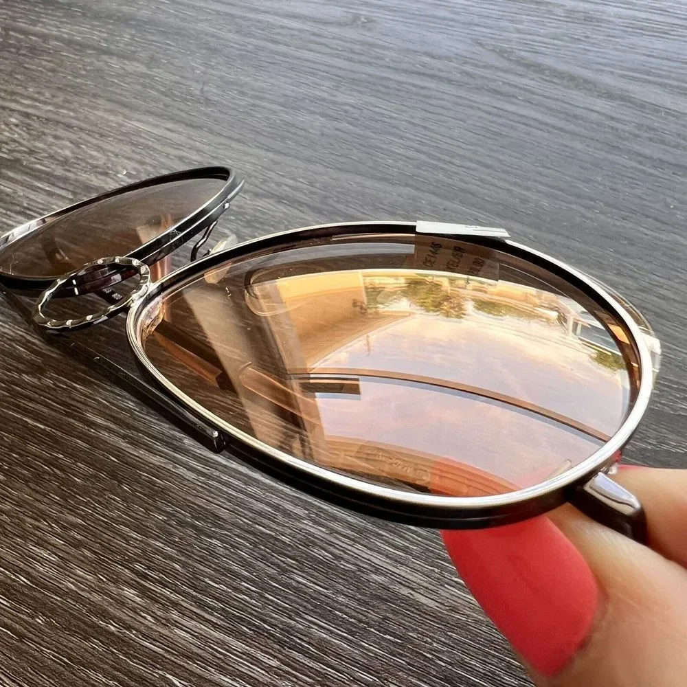 Chloe Romie 61mm Aviator Sunglasses Dark Nickel/Nickel‎ NEW WITH TAGS!